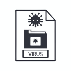 Data Breach Warning Error Alert Sign Damaged Cyber Security on White Background