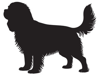 CAVALIER KING CHARLES SPANIEL DOG SILHOUETTE