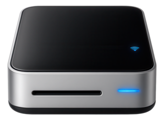 Wireless card reader with built-in battery and Wi-Fi connectivity for mobile devices