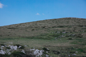 Beautiful scenery on the top of the mountain and sky
