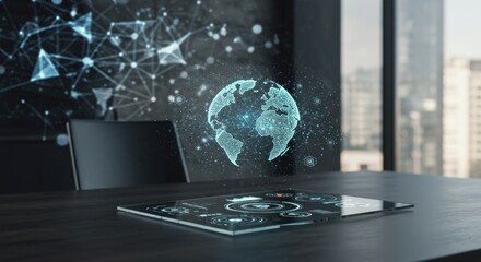 digital workspace featuring a transparent