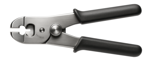 Precision wire stripper with micro-adjustable blade depth for a laboratory setting.