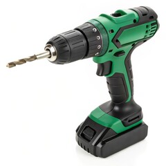 Cordless Screwdriver with Drill Bit isolated on White Background