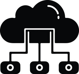 Cloud computing vector icon.