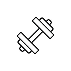 Dumbbell icon. Simple outline style. Weight, gym, strength, exercise, fitness, dumbbell, barbell, power, athletic, weights concept. Thin line symbol. Vector isolated design