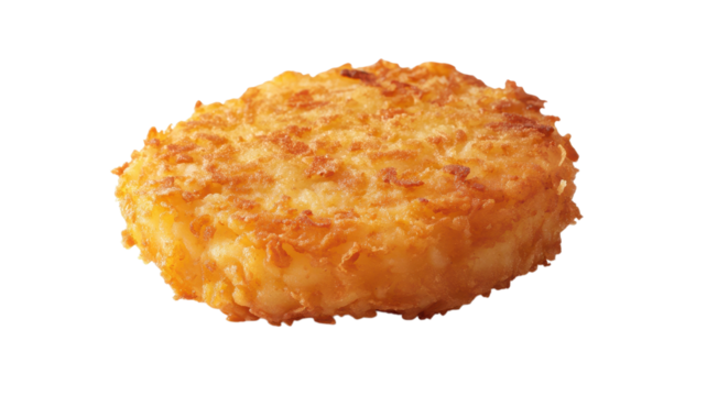 Deliciously crisp hash brown ready to complement a hearty breakfast meal at any time of the day