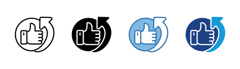 Approval icon set multiple style collection