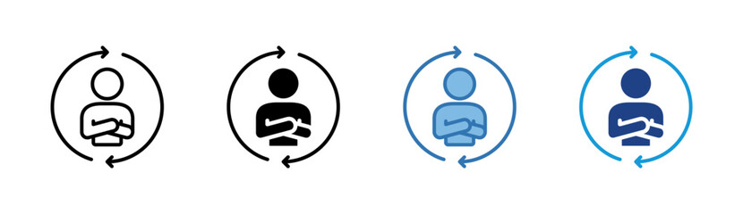 Fototapeta premium Customer Support icon set multiple style collection