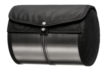 Concrete drum with a protective weather-resistant cover, suitable for outdoor construction environments.