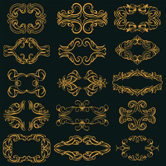 Scrollwork Ornamental Frames Vector Collection