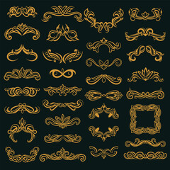 Royal Golden Frames and Borders Element Vector