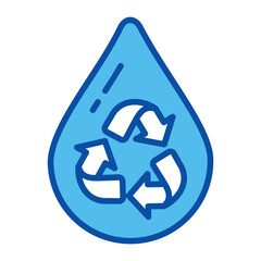 Natural Resources Icons In Blue Style, Vector Illustration