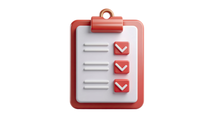 Realistic vector illustration of clipboard with check mark for tasks and organization isolated on white background