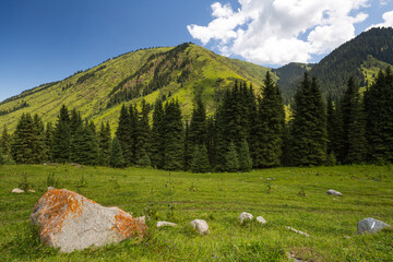 The Karakol Gorge, also known as Karakol Valley, Kyrgyzstan