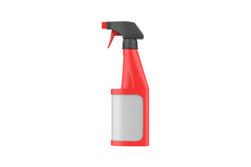 Trigger Spray Bottle Mockup Isolated On White Background. 3d illustration
