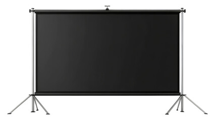 Obraz premium Portable Projector Screen with Tripod Stand isolated on White Background