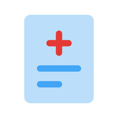 Fototapeta premium medical report flat icon