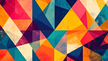 Abstract geometric pattern with vibrant colors