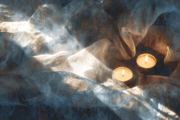INTERPRETACIÓN ARTÍSTICA ABSTRACTA DE LA LUZ DE LAS VELAS