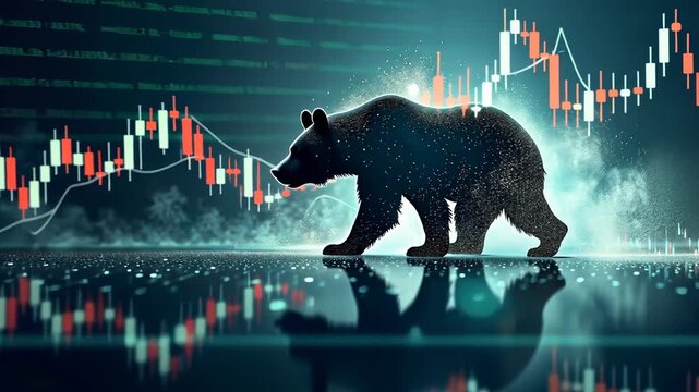 Trading risk, Market volatility, Investment downturn. Financial strategies. Bears influence market declines. Investors consider potential losses. Strategies mitigate financial risks.