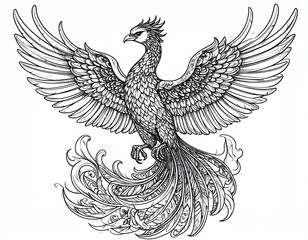 Obraz premium Phoenix tattoo design