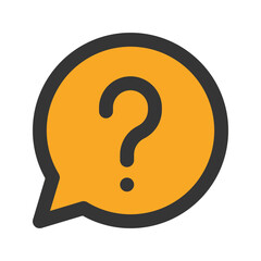 faq flat line icon