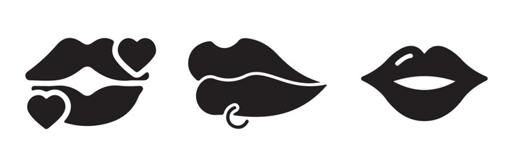 set of black and white mask