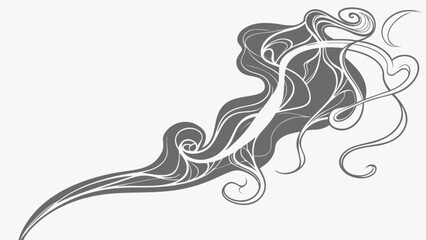 Abstract smoke vector design element for graphic design projects and creative artistic presentations use case © ali