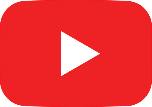 Youtube red play button symbol representing popular online video sharing and streaming platform interface