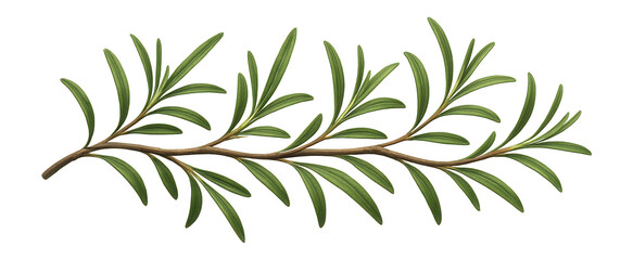 Obraz premium Prostrate rosemary with thin, arching stems and narrow, aromatic green leaves