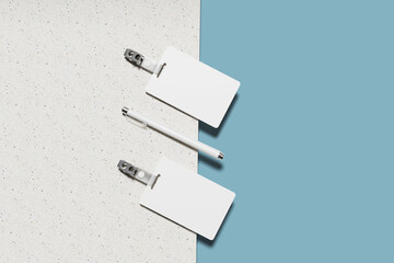 Id Card With Pen Mockup