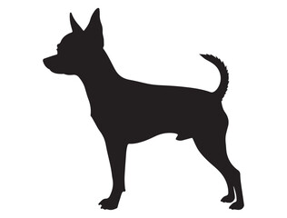 ENGLISH TOY TERRIER DOG SILHOUETTE