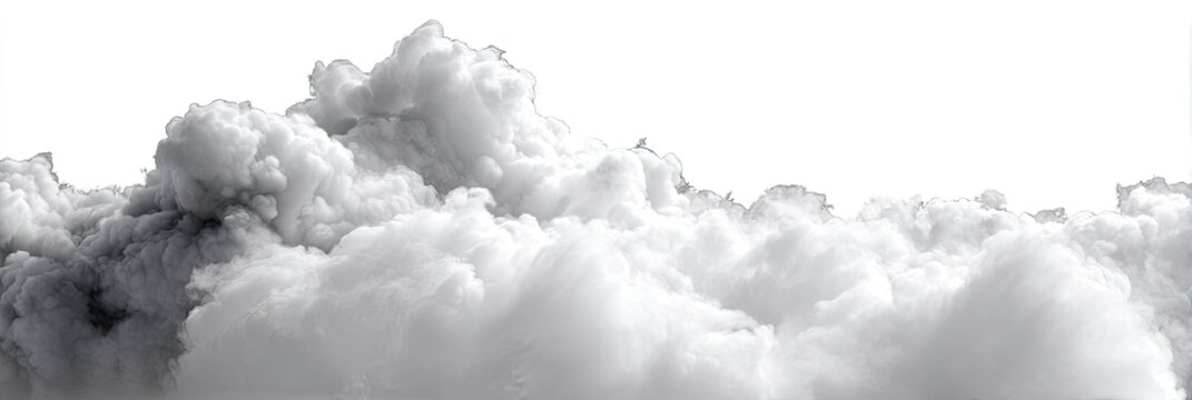 Gray and white clouds fill the frame, a mix of dense and fluffy formations