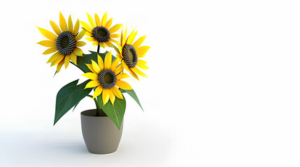 Obraz premium Sunflowers in pots