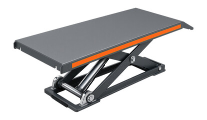 Hydraulic loading ramp with integrated lift and safety latches