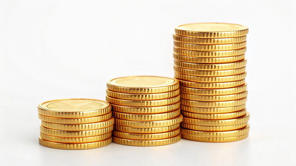 Gold coins stack photo, money coins image, financial savings JPG, wealth concept photography, gold currency picture, stacked coins closeup