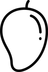 Mango icon simple outline fruit graphic
