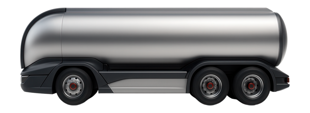 Gas tanker with aerodynamic fairings and underbody protection panels