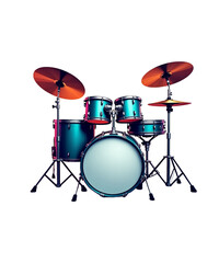 Drum Kit Gradient Illustration