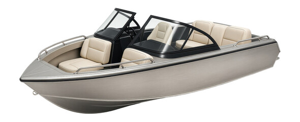 Dual console aluminum runabout with windshield and bow seating