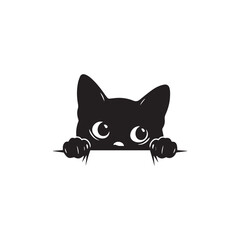 Black Cat Silhouette Vector