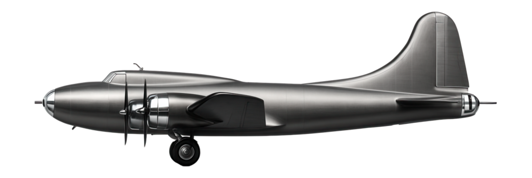 Heavy bomber with a long cylindrical body and tail gunner position