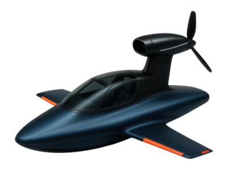 Aerodynamic amphibious craft with a single pylon-mounted engine and sleek design