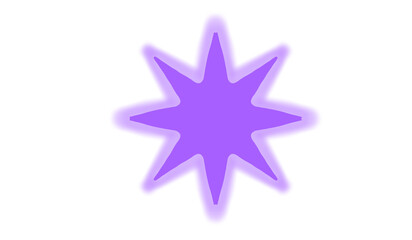 Obraz premium A purple star isolated on white background
