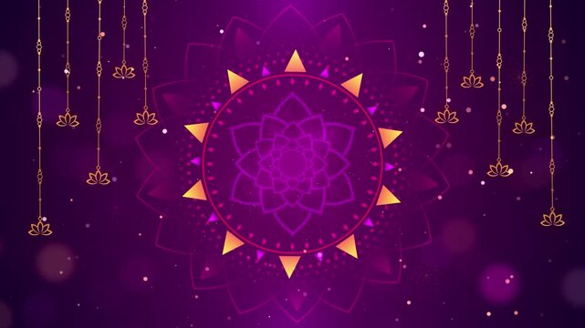 Seamlessly Loopable Diwali Rangoli for Diwali Festival Celebration