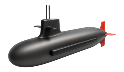 Nuclear submarine with a reinforced sail for Arctic operations and a towed array sonar system