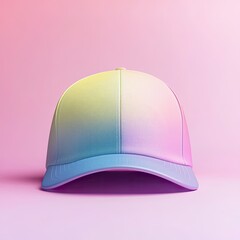 Fototapeta premium Colorful gradient cap on a soft background.