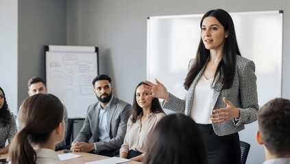 Experienced mentor guiding a group in a training session