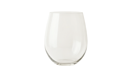 Clear glass tumbler with a sleek design stands ready for use, perfect for serving drinks in a stylish manner