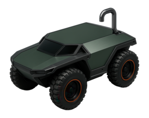 Sleek amphibious personnel carrier with angular design and integrated snorkel system